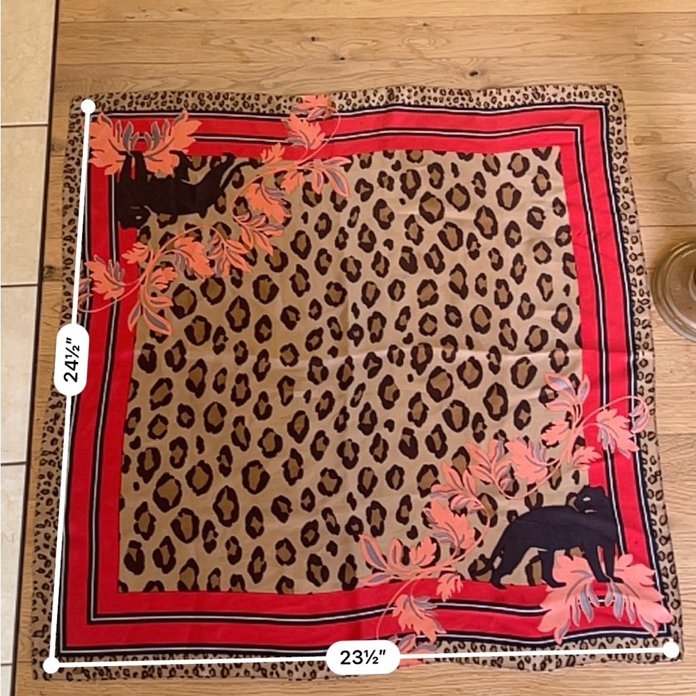 Vintage Anne Klein Leopard Scarf